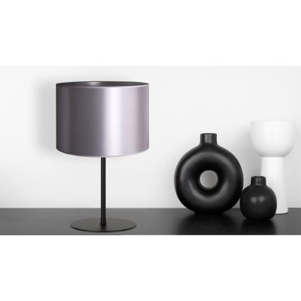 Duolla - Stolna lampa CANNES 1xE14/15W/230V pr. 20 cm srebrna/crna
