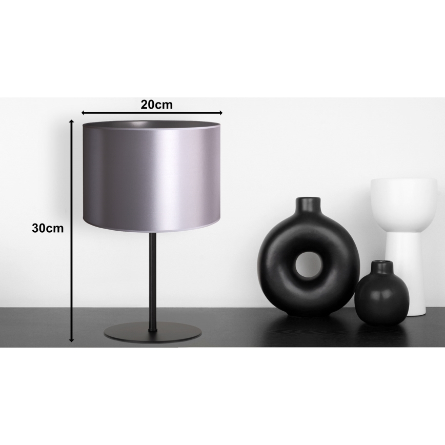 Duolla - Stolna lampa CANNES 1xE14/15W/230V pr. 20 cm srebrna/crna