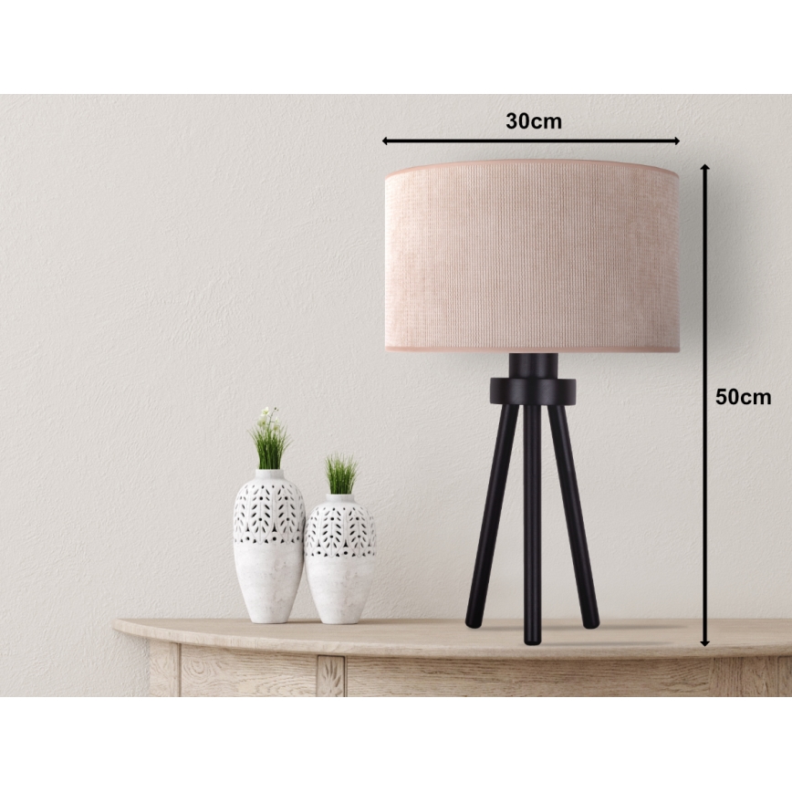 Duolla - Stolna lampa LYON 1xE27/15W/230V pr. 30 cm bež
