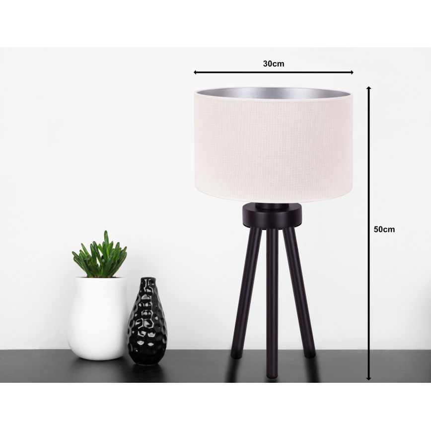 Duolla - Stolna lampa LYON 1xE27/15W/230V pr. 30 cm krem