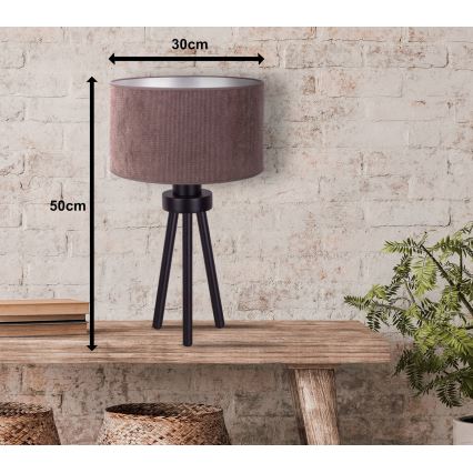 Duolla - Stolna lampa LYON 1xE27/15W/230V pr. 30 cm smeđa