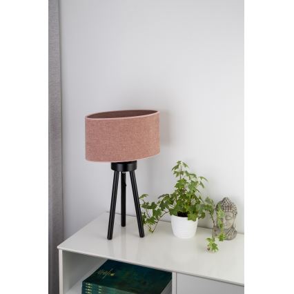 Duolla - Stolna lampa OVAL 1xE27/15W/230V pr. 30 cm ružičasta