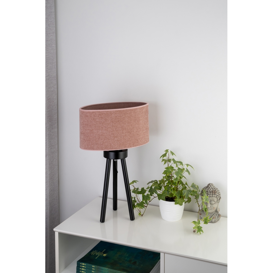Duolla - Stolna lampa OVAL 1xE27/15W/230V pr. 30 cm ružičasta
