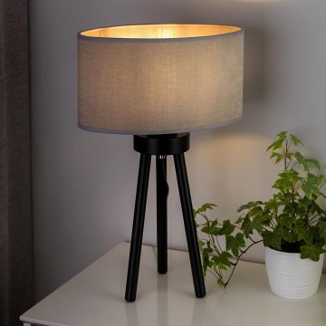 Duolla - Stolna lampa OVAL 1xE27/15W/230V pr. 30 cm siva