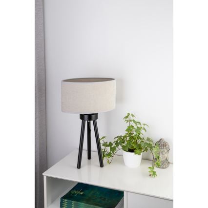 Duolla - Stolna lampa OVAL 1xE27/15W/230V pr. 30 cm siva