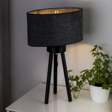 Duolla - Stolna lampa OVAL 1xE27/15W/230V pr. 30 cm siva