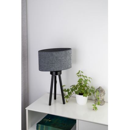 Duolla - Stolna lampa OVAL 1xE27/15W/230V pr. 30 cm siva