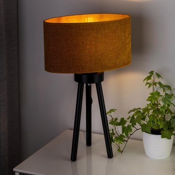 Duolla - Stolna lampa OVAL 1xE27/15W/230V pr. 30 cm smeđa