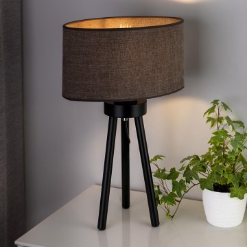 Duolla - Stolna lampa OVAL 1xE27/15W/230V pr. 30 cm smeđa