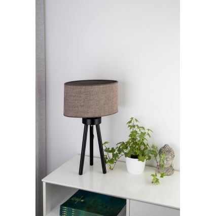Duolla - Stolna lampa OVAL 1xE27/15W/230V pr. 30 cm smeđa