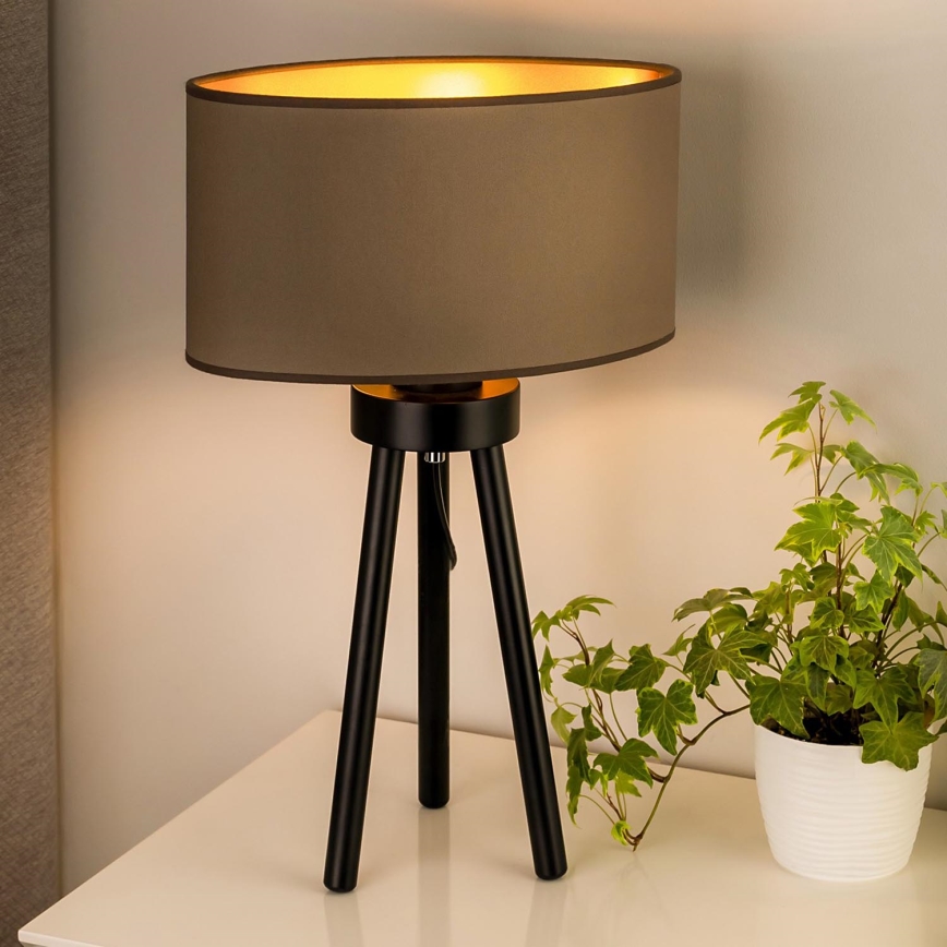 Duolla - Stolna lampa OVAL VEGAN 1xE27/15W/230V pr. 30 cm bež