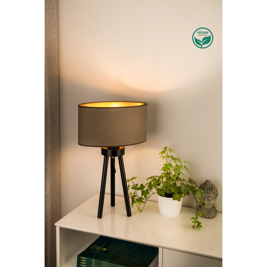Duolla - Stolna lampa OVAL VEGAN 1xE27/15W/230V pr. 30 cm bež