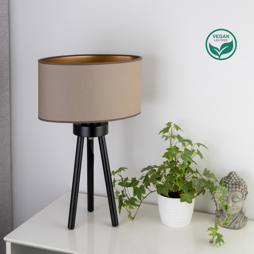Duolla - Stolna lampa OVAL VEGAN 1xE27/15W/230V pr. 30 cm bež