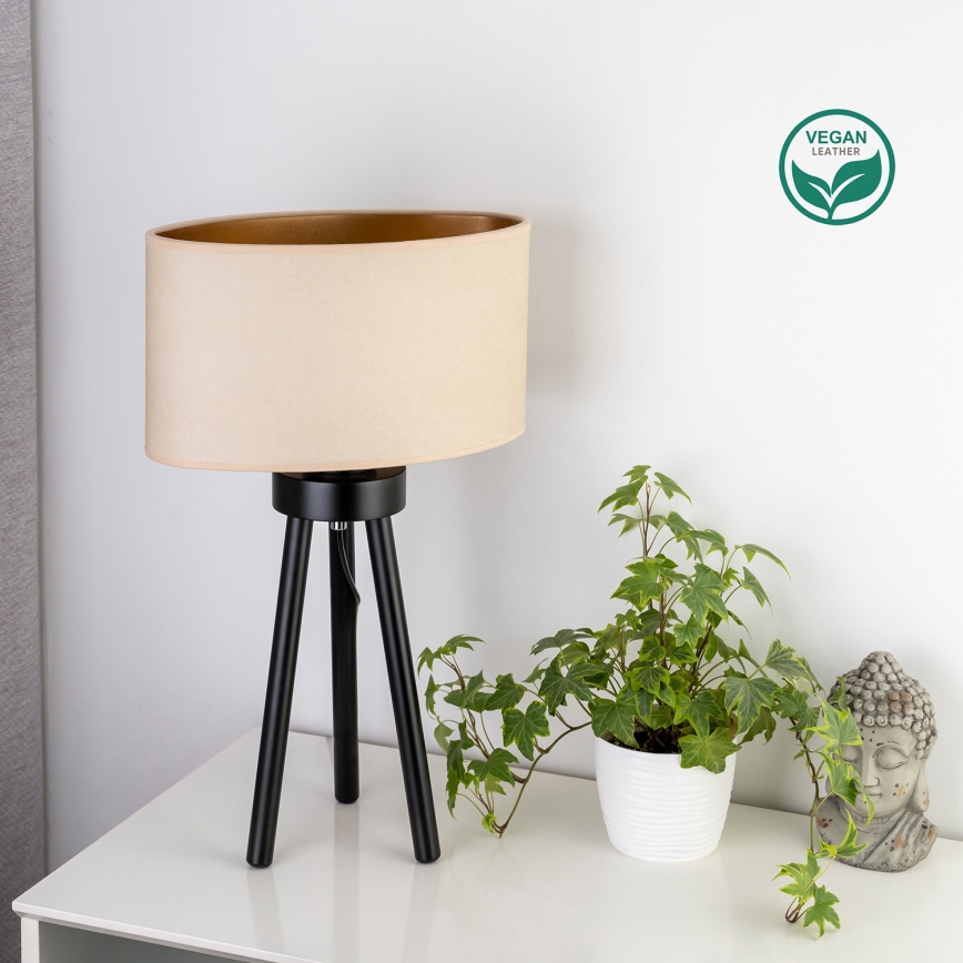 Duolla - Stolna lampa OVAL VEGAN 1xE27/15W/230V pr. 30 cm krem