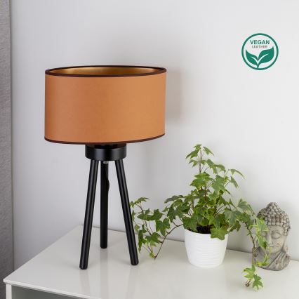 Duolla - Stolna lampa OVAL VEGAN 1xE27/15W/230V pr. 30 cm smeđa
