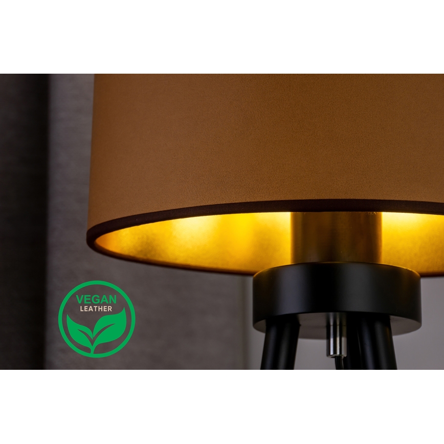 Duolla - Stolna lampa OVAL VEGAN 1xE27/15W/230V pr. 30 cm smeđa