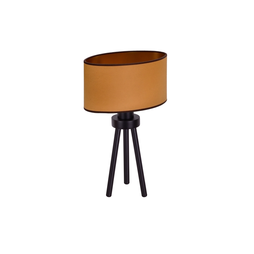 Duolla - Stolna lampa OVAL VEGAN 1xE27/15W/230V pr. 30 cm smeđa