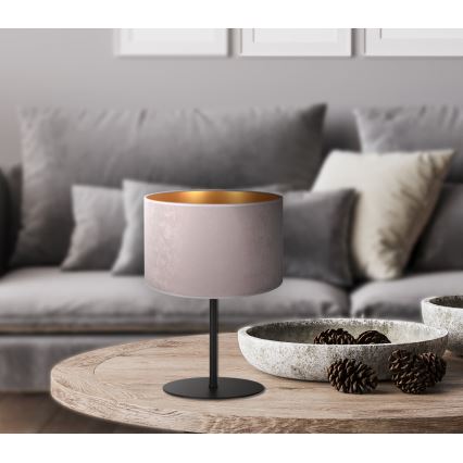 Duolla - Stolna lampa ROLLER 1xE14/15W/230V pr. 20 cm siva/zlatna