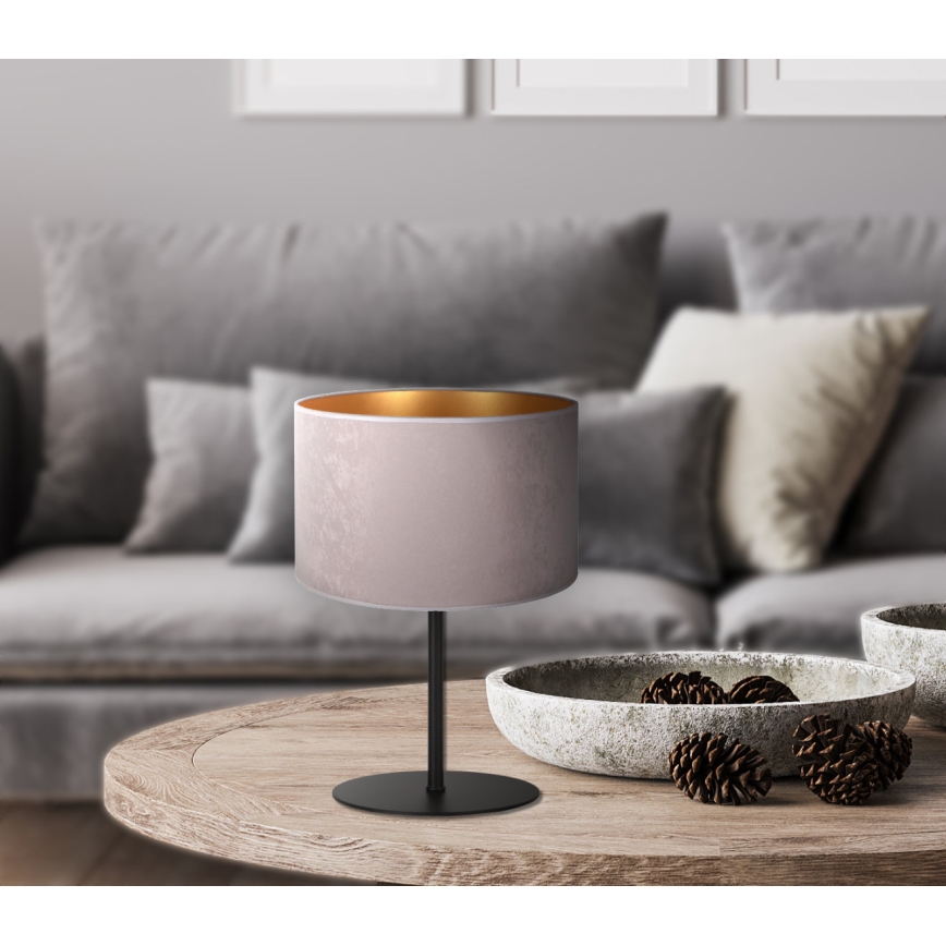Duolla - Stolna lampa ROLLER 1xE14/15W/230V pr. 20 cm siva/zlatna