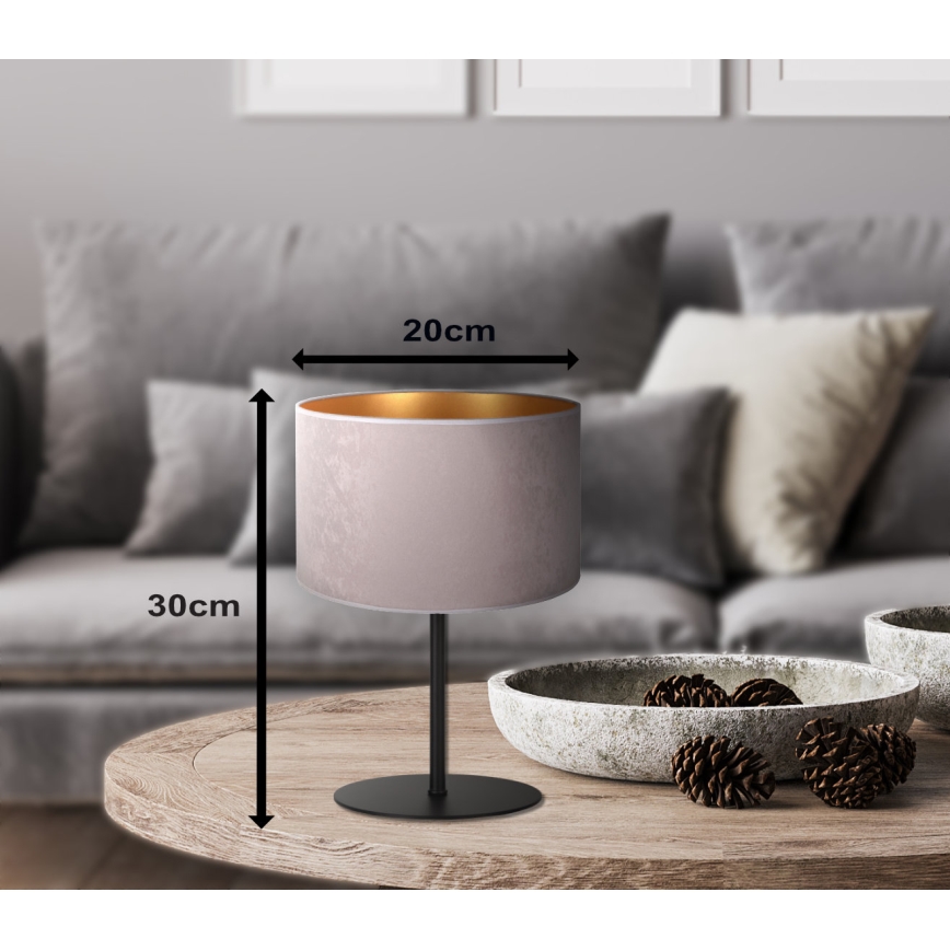 Duolla - Stolna lampa ROLLER 1xE14/15W/230V pr. 20 cm siva/zlatna