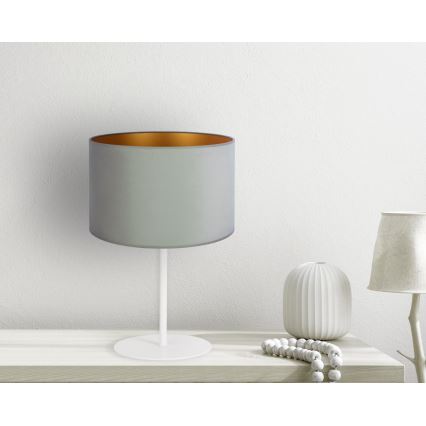 Duolla - Stolna lampa ROLLER 1xE14/15W/230V svijetla pr. 20 cm zelena/zlatna