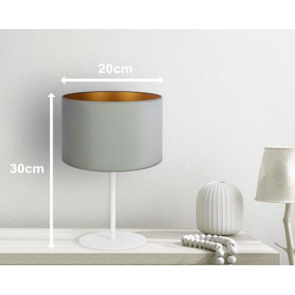 Duolla - Stolna lampa ROLLER 1xE14/15W/230V svijetla pr. 20 cm zelena/zlatna