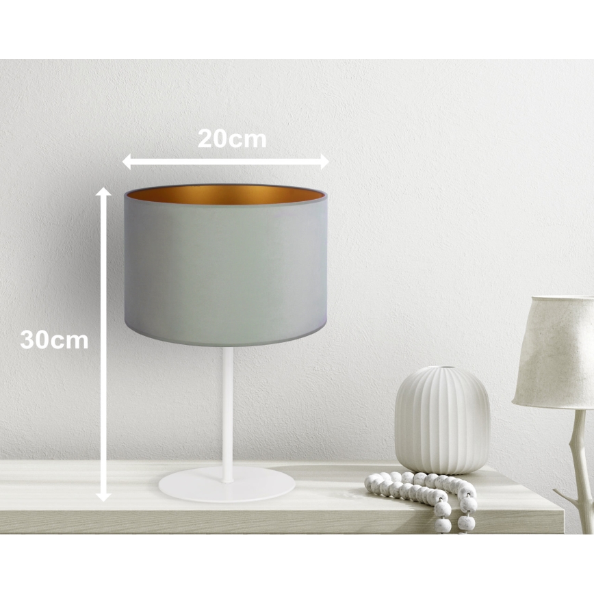 Duolla - Stolna lampa ROLLER 1xE14/15W/230V svijetla pr. 20 cm zelena/zlatna