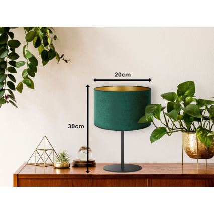 Duolla - Stolna lampa ROLLER 1xE14/15W/230V tamna pr. 20 cm zelena/zlatna