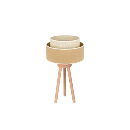 Duolla - Stolna lampa YUTE BOHO 1xE27/15W/230V pr. 25 cm smeđa/krem