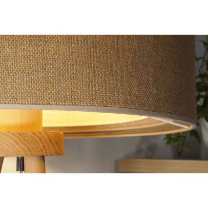 Duolla - Stolna lampa YUTE TRIO 1xE27/15W/230V pr. 25 cm smeđa/siva/bež