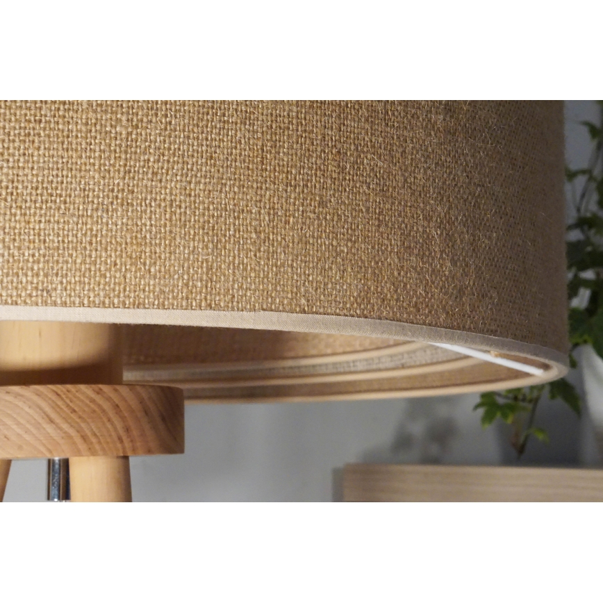 Duolla - Stolna lampa YUTE TRIO 1xE27/15W/230V pr. 25 cm smeđa/siva/bež