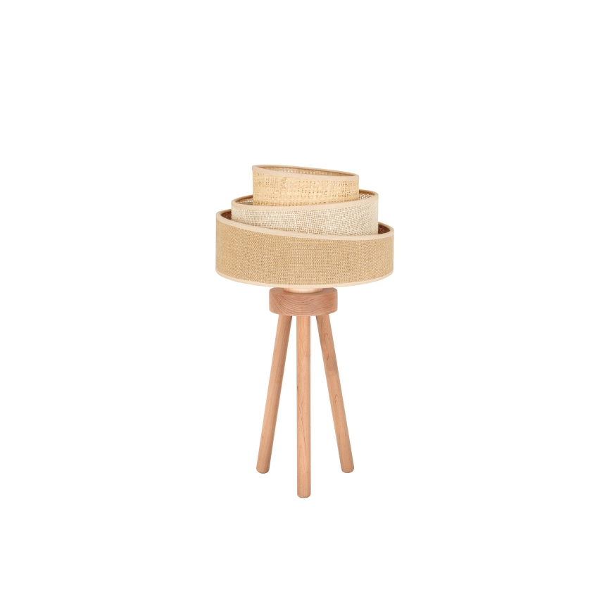 Duolla - Stolna lampa YUTE TRIO 1xE27/15W/230V pr. 25 cm smeđa/siva/bež