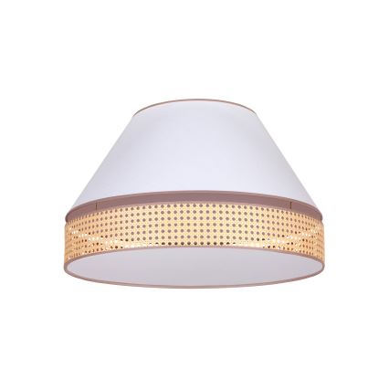 Duolla - Stropna svjetiljka AVIGNON 3xE27/15W/230V pr. 60 cm bijela/ratan