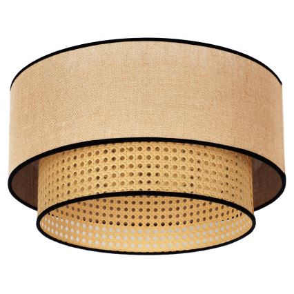 Duolla - Stropna svjetiljka BOHO 1xE27/15W/230V pr. 45 cm bež/ratan