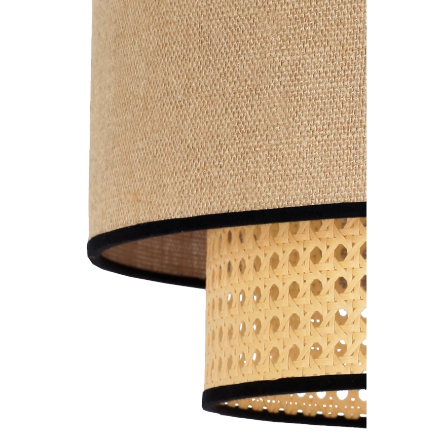 Duolla - Stropna svjetiljka BOHO 1xE27/15W/230V pr. 45 cm bež/ratan