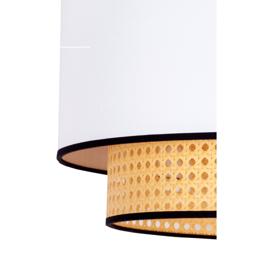 Duolla - Stropna svjetiljka BOHO 1xE27/15W/230V pr. 45 cm bijela/ratan