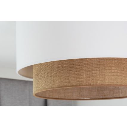 Duolla - Stropna svjetiljka BOHO 1xE27/15W/230V pr. 45 cm bijela/smeđa