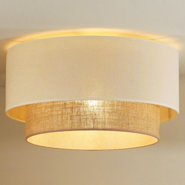 Duolla - Stropna svjetiljka BOHO 1xE27/15W/230V promjer 45 cm bež/smeđa