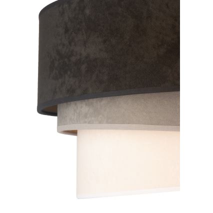 Duolla - Stropna svjetiljka DEVON 1xE27/40W/230V pr. 45 cm crna/siva/bež