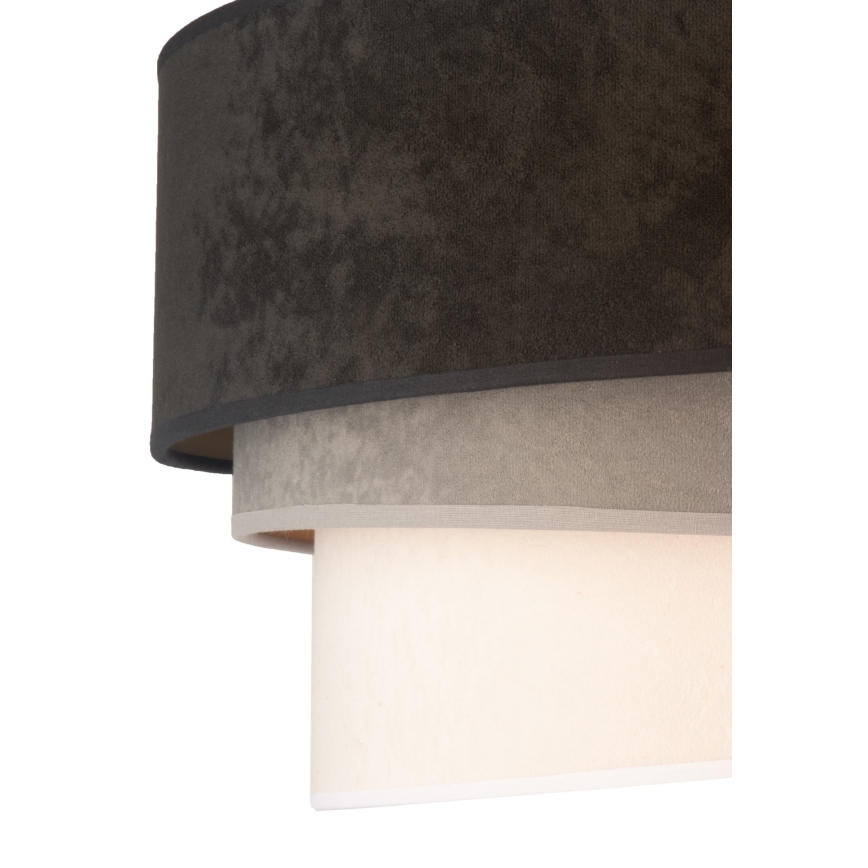 Duolla - Stropna svjetiljka DEVON 1xE27/40W/230V pr. 45 cm crna/siva/bež