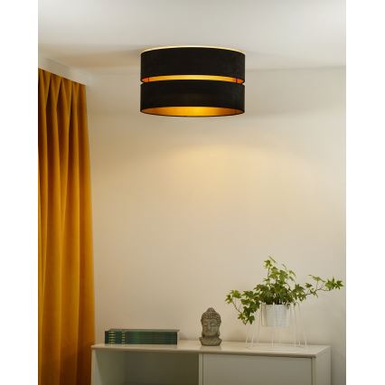 Duolla - Stropna svjetiljka DUO 1xE27/40W/230V pr. 40 cm crna/zlatna