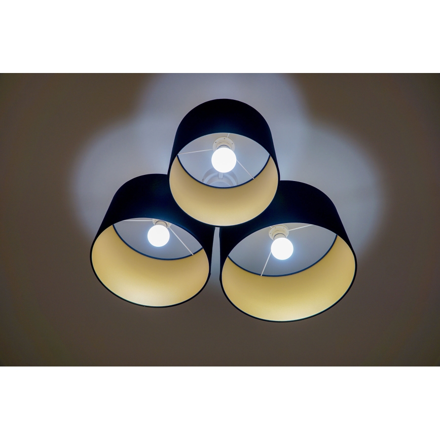 Duolla - Stropna svjetiljka ROLLER TRIO 3xE27/60W/230V plava