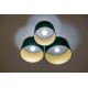 Duolla - Stropna svjetiljka ROLLER TRIO 3xE27/60W/230V zelena/zlatna