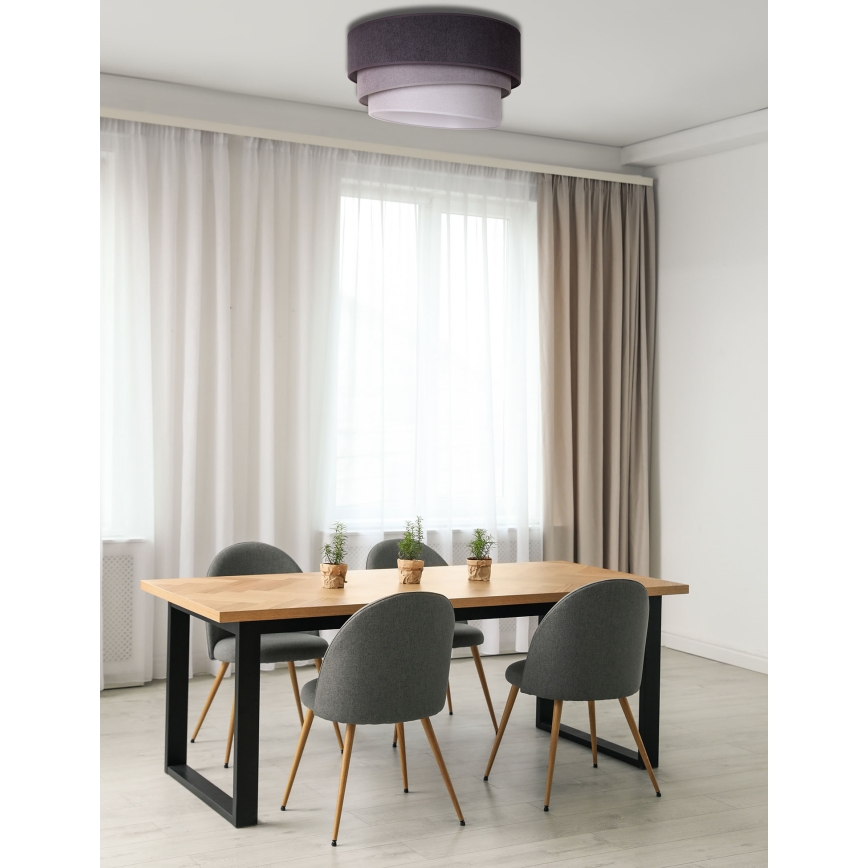 Duolla - Stropna svjetiljka TRIO 1xE27/15W/230V pr. 45 cm antracit/siva/bijela