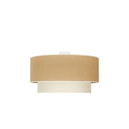 Duolla - Stropna svjetiljka YUTE BOHO 3xE27/15W/230V pr. 60 cm smeđa/krem