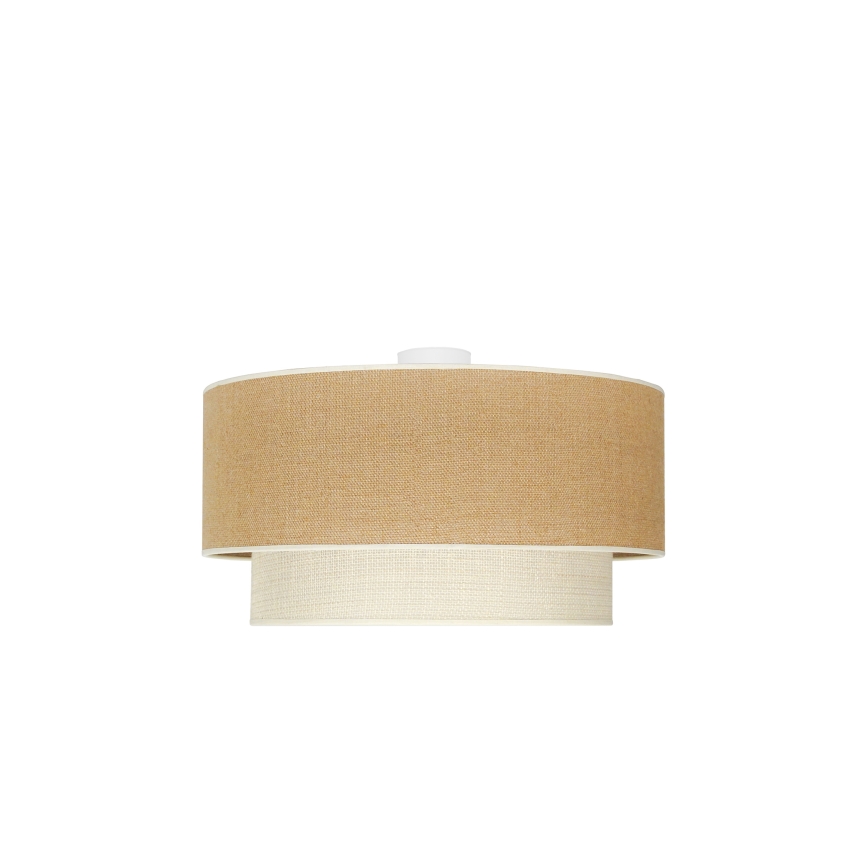 Duolla - Stropna svjetiljka YUTE BOHO 3xE27/15W/230V pr. 60 cm smeđa/krem