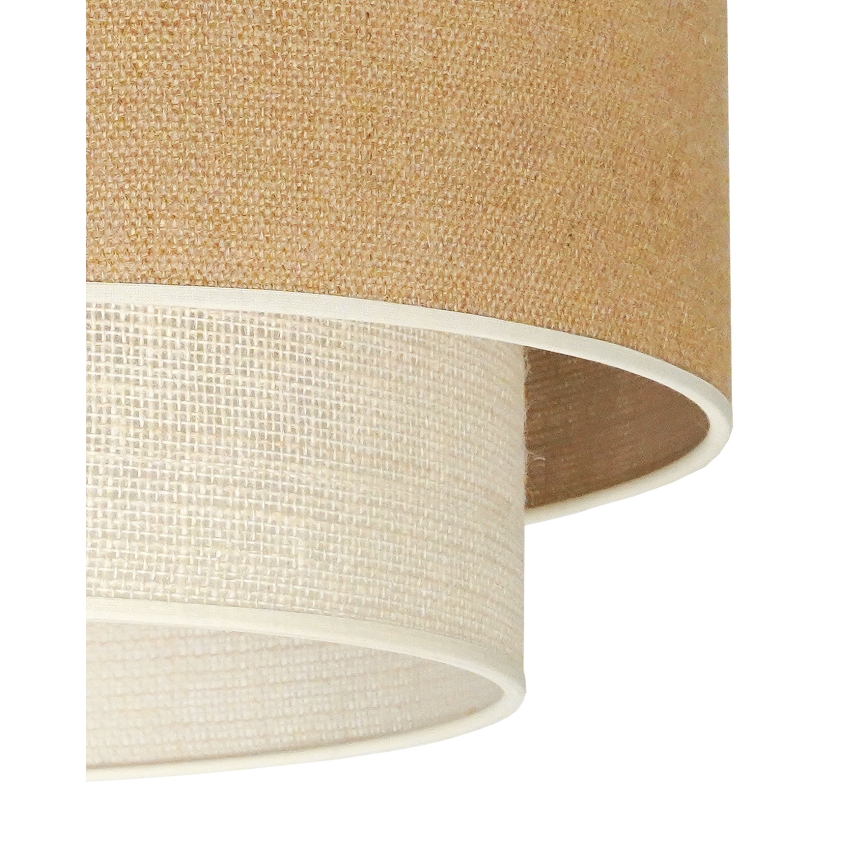 Duolla - Stropna svjetiljka YUTE BOHO 3xE27/15W/230V pr. 60 cm smeđa/krem
