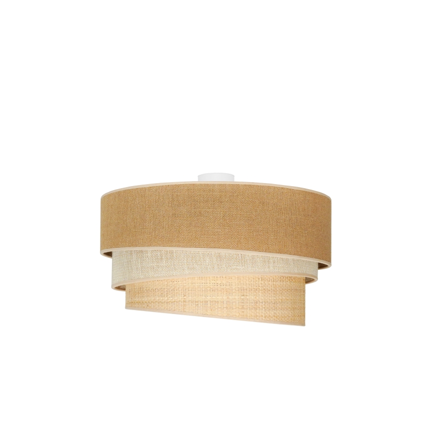 Duolla - Stropna svjetiljka YUTE TRIO 3xE27/15W/230V pr. 60 cm smeđa/siva/bež