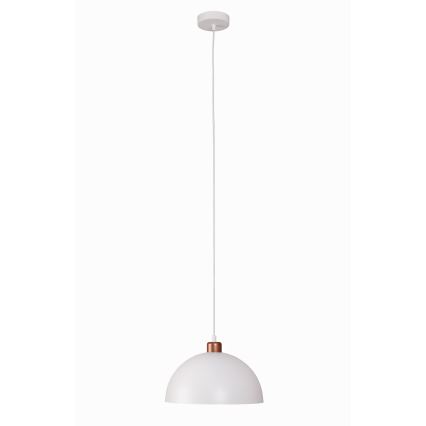 Duolla - Viseći luster IRONLINE na kabelu 1xE27/15W/230V Ø 27 cm bijela/bakrena