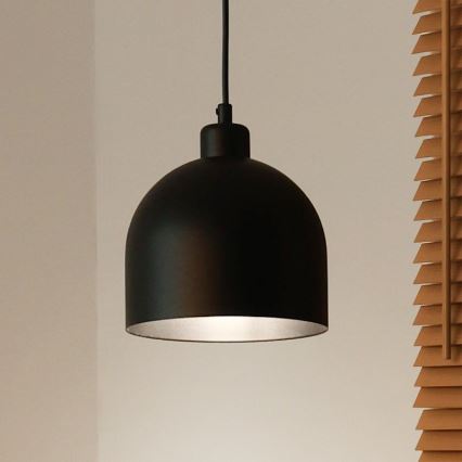 Duolla - Viseći luster na kabelu IRONLINE 1xE27/15W/230V Ø 17 cm crna